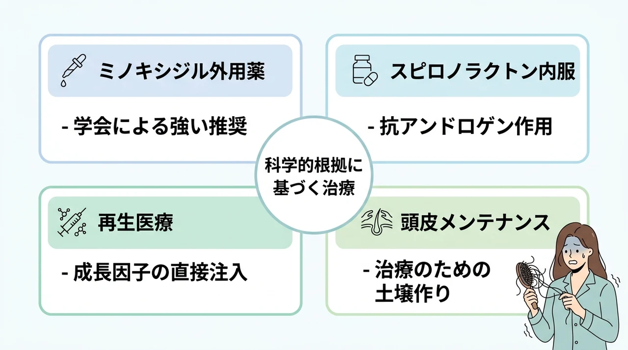 科学的根拠に基づく抜け毛の治療法
