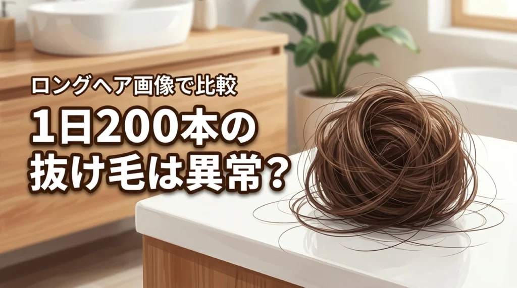 1日200本の抜け毛は大丈夫？ロングヘアの画像と実際の本数で異常をセルフ比較