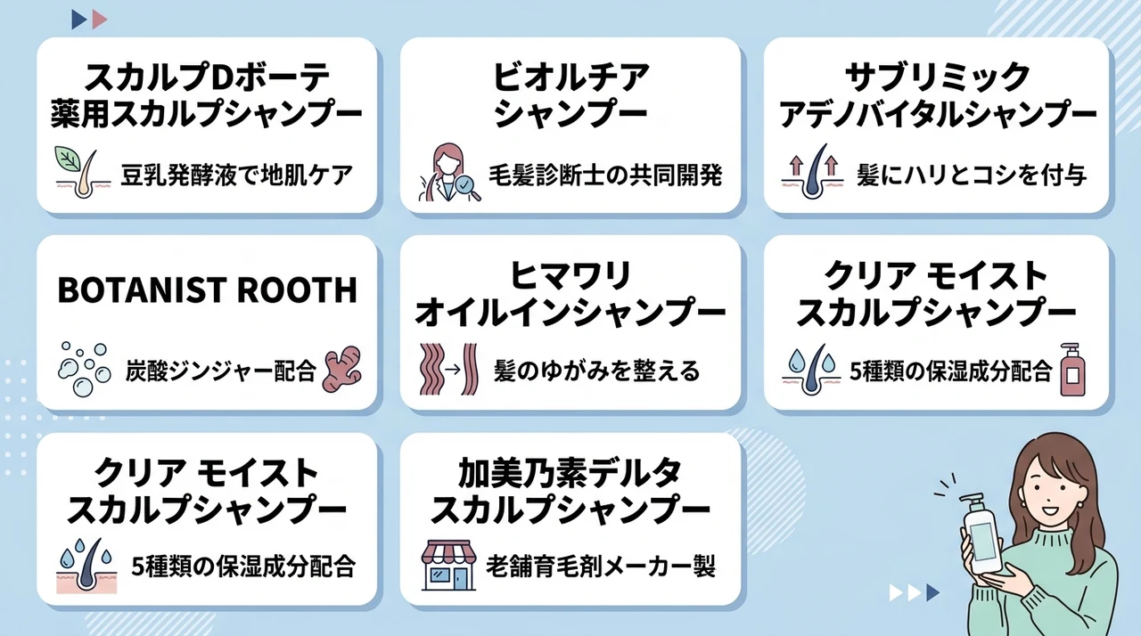 30代女性におすすめの抜け毛対策シャンプー7選