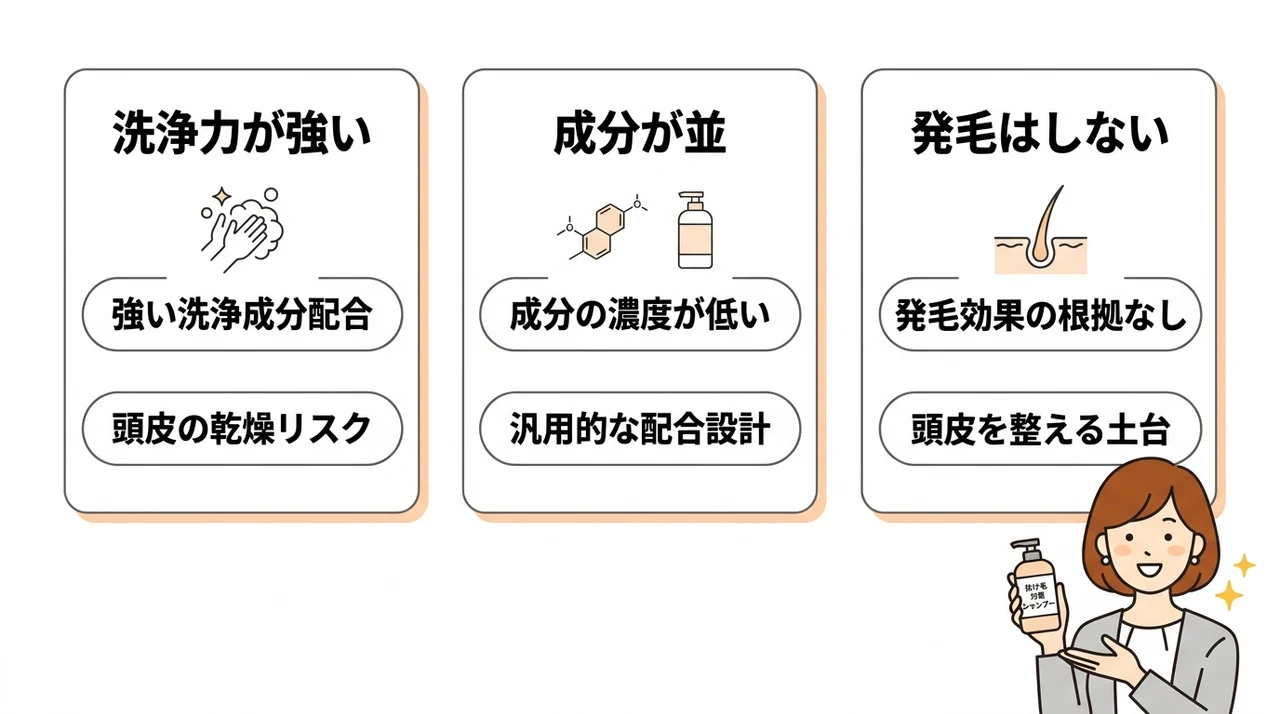 市販シャンプーで抜け毛ケアをするデメリット3つ