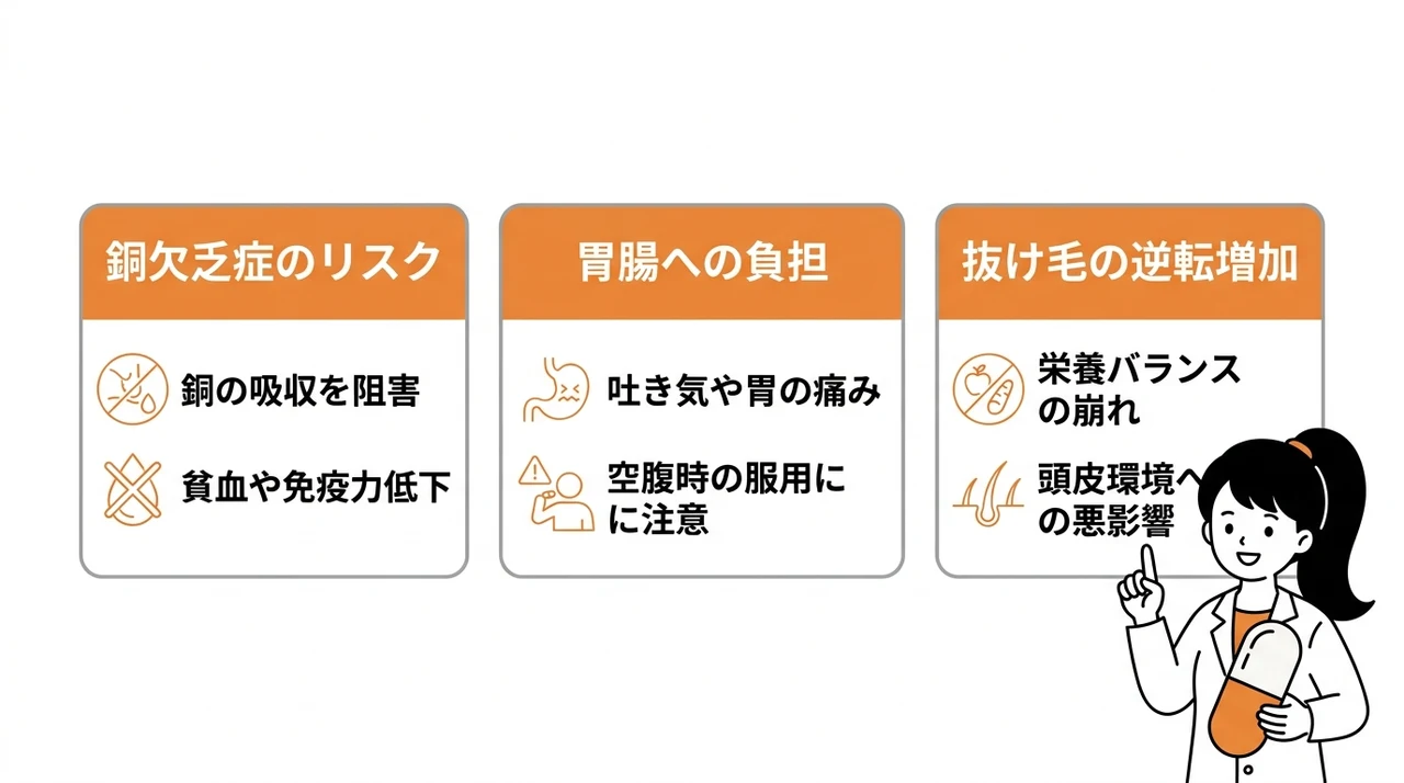 亜鉛を過剰摂取するデメリット3つ