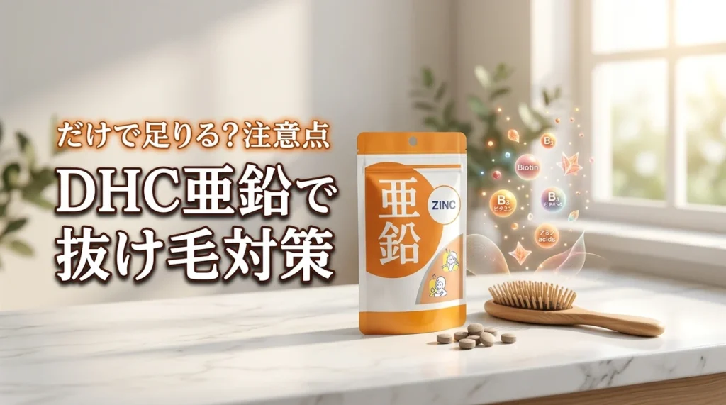 抜け毛対策にdhcの亜鉛サプリだけで足りるのか？気になる効果と過剰摂取のリスク