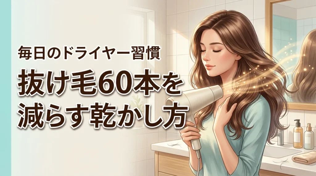 ドライヤーで毎日60本も抜け毛が？不安を解消し本数を減らす正しい乾かし方とは