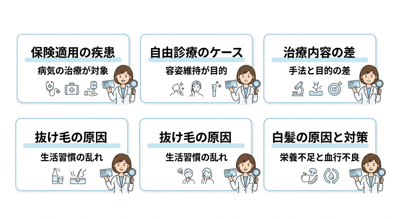 抜け毛の皮膚科治療は保険適用?治療内容や費用の目安を解説
