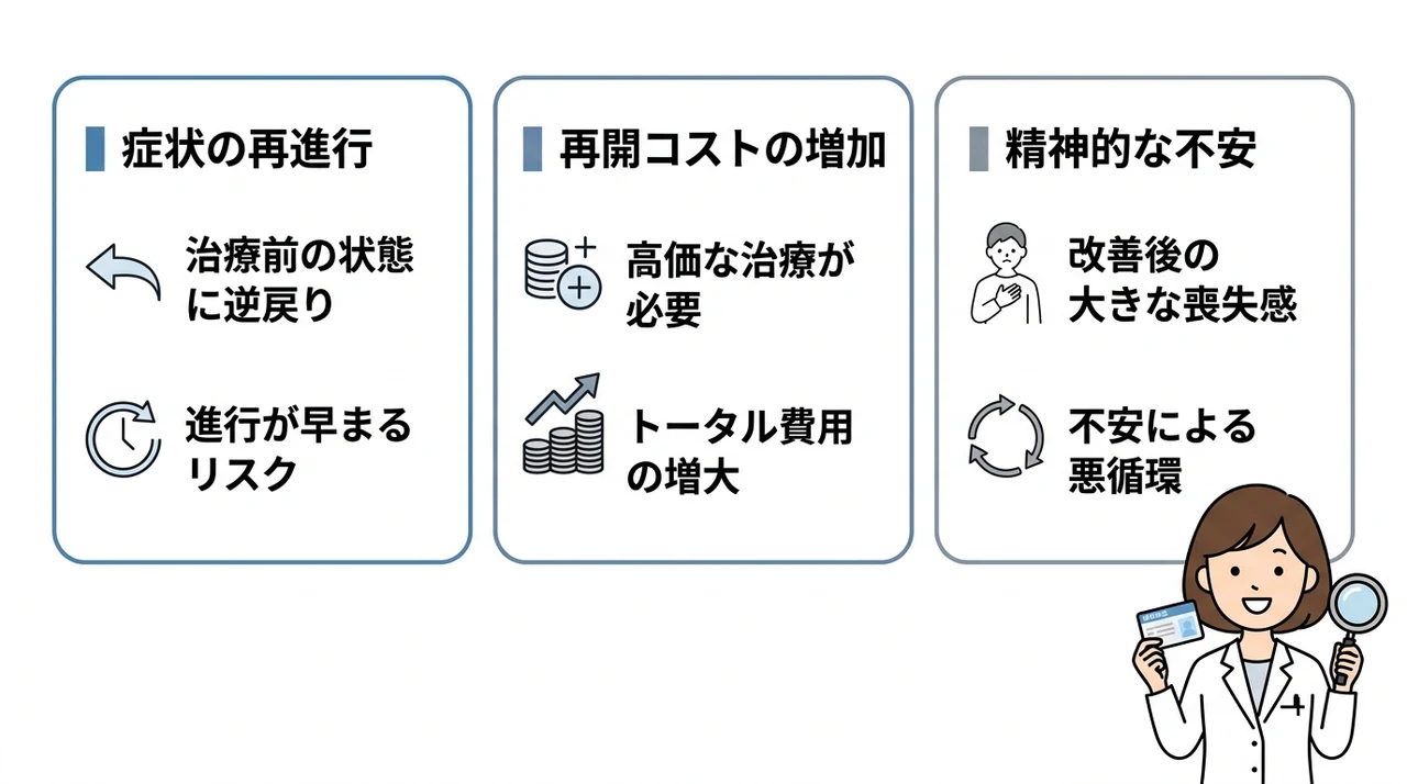 抜け毛治療を自己判断で中断するデメリット3つ