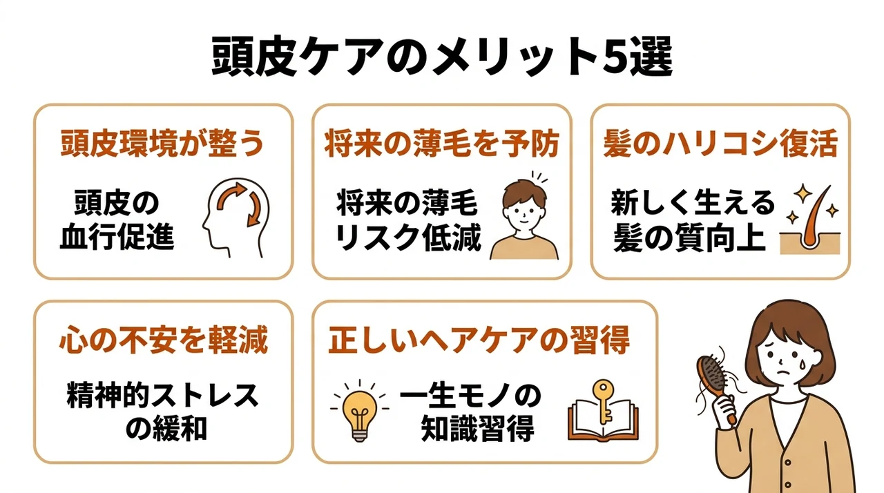 秋の抜け毛を早期に対策するメリット5選