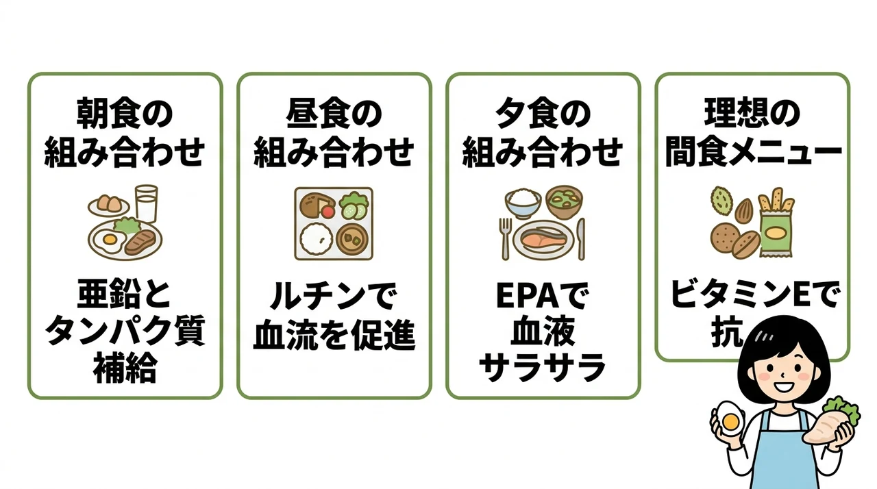 抜け毛対策の食べ物とコンビニで毎日続けられるメニュー