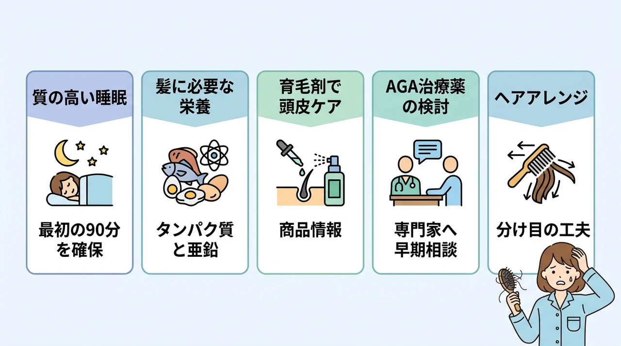 止まらない抜け毛の悪循環を断つ5つのセルフケア