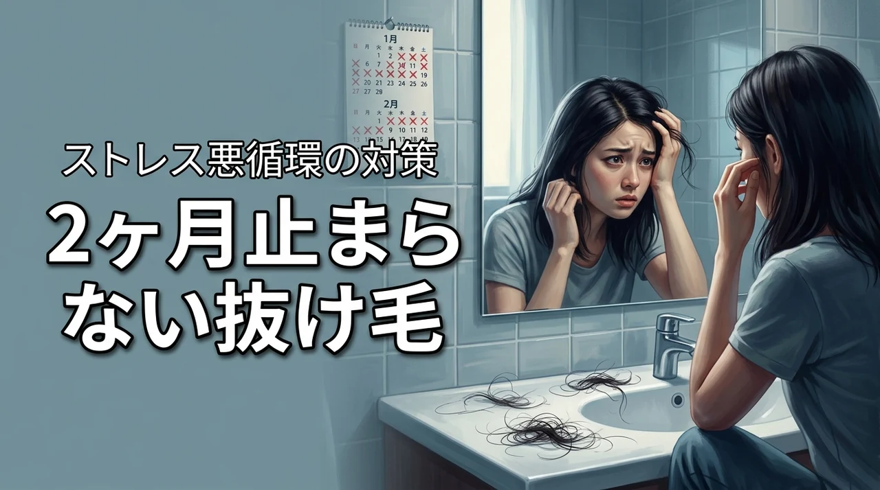 2ヶ月続く抜け毛が止まらないのはなぜ？ストレスの悪循環を抜ける具体的な対策