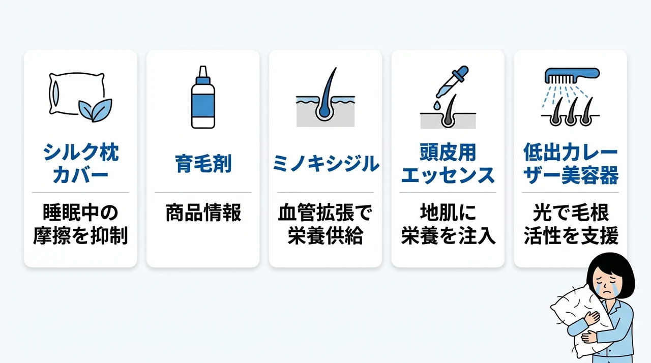 抜け毛を減らすおすすめ対策グッズ5選