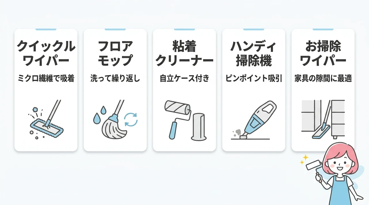 掃除を効率化する部屋の髪の毛対策グッズ5選