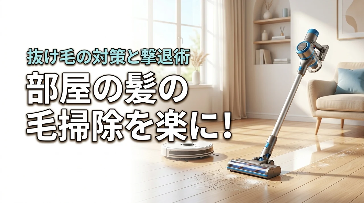 部屋の髪の毛の掃除がめんどくさい？抜け毛の対策と撃退術でストレスをゼロに