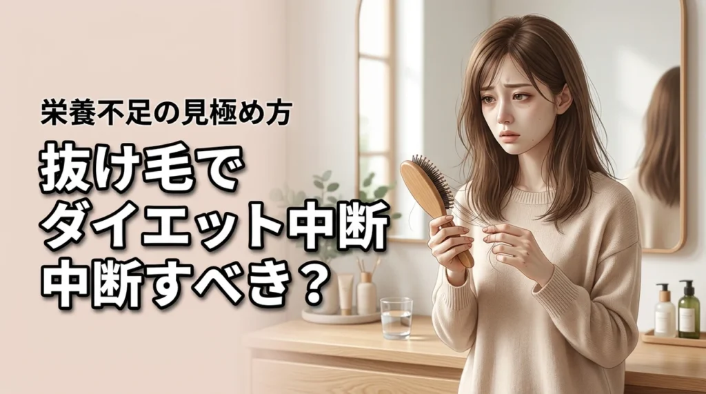 ダイエット中の抜け毛は危険？栄養不足のサインを知り中断すべきか正しく見極めよう