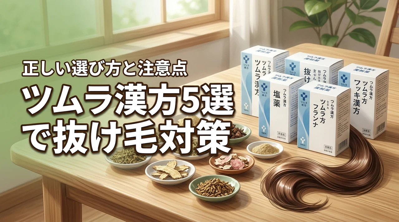 ツムラの漢方5種類で抜け毛対策!ホルモンバランスを整える正しい選び方と注意点