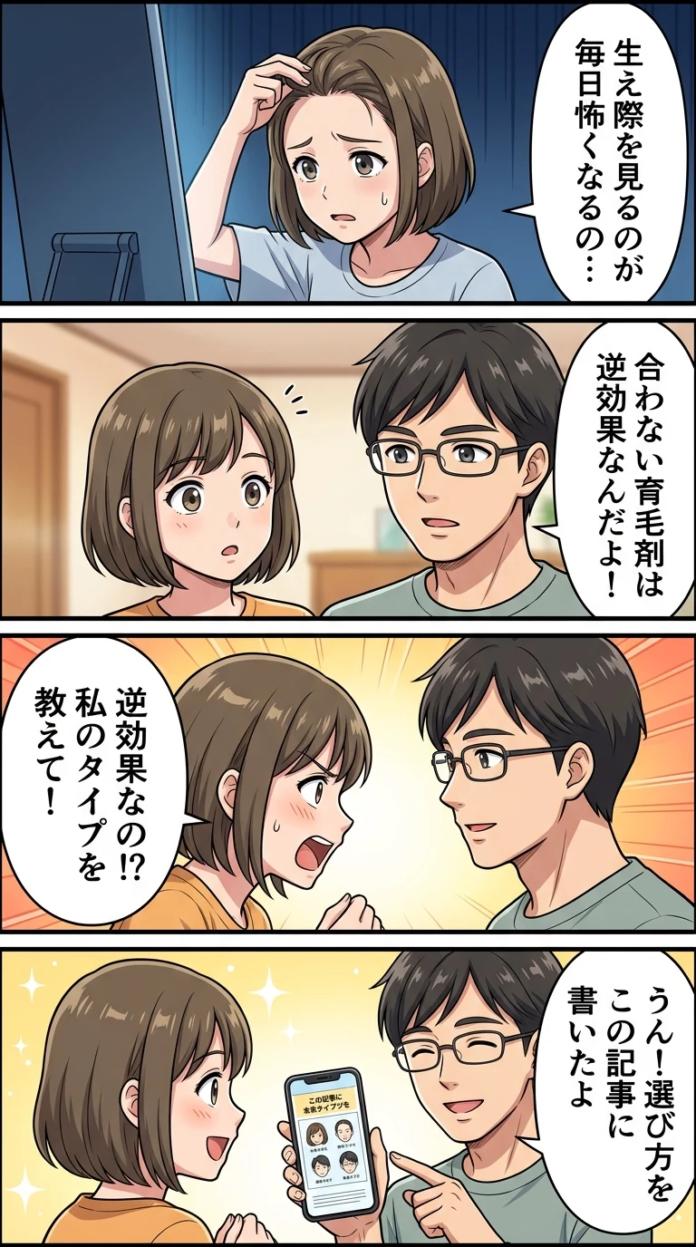 生え際 後退 女性 育毛剤