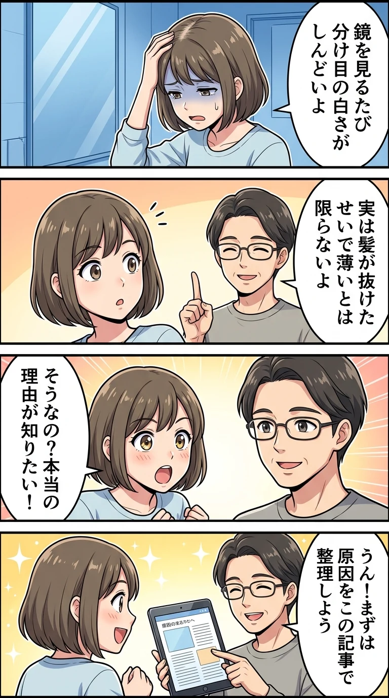 分け目 薄い 女性 育毛剤