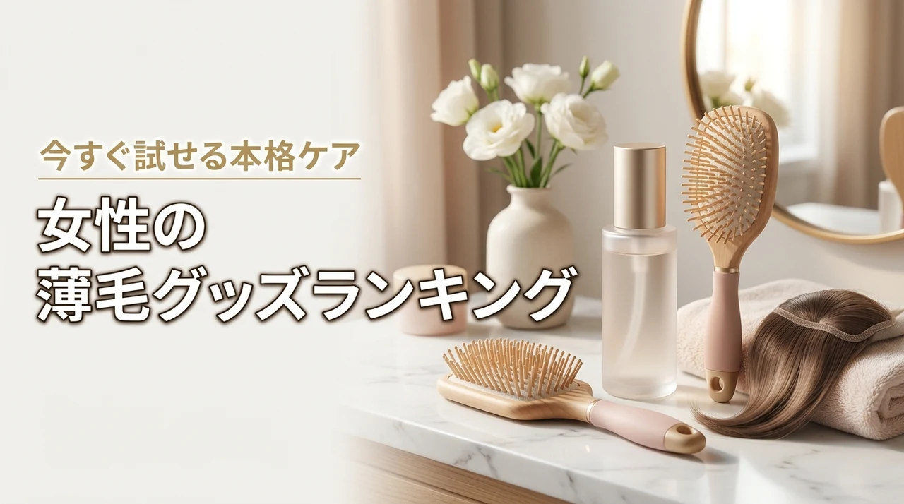 女性の薄毛対策グッズ人気ランキング今すぐ試せるケア(記事のアイキャッチ画像)