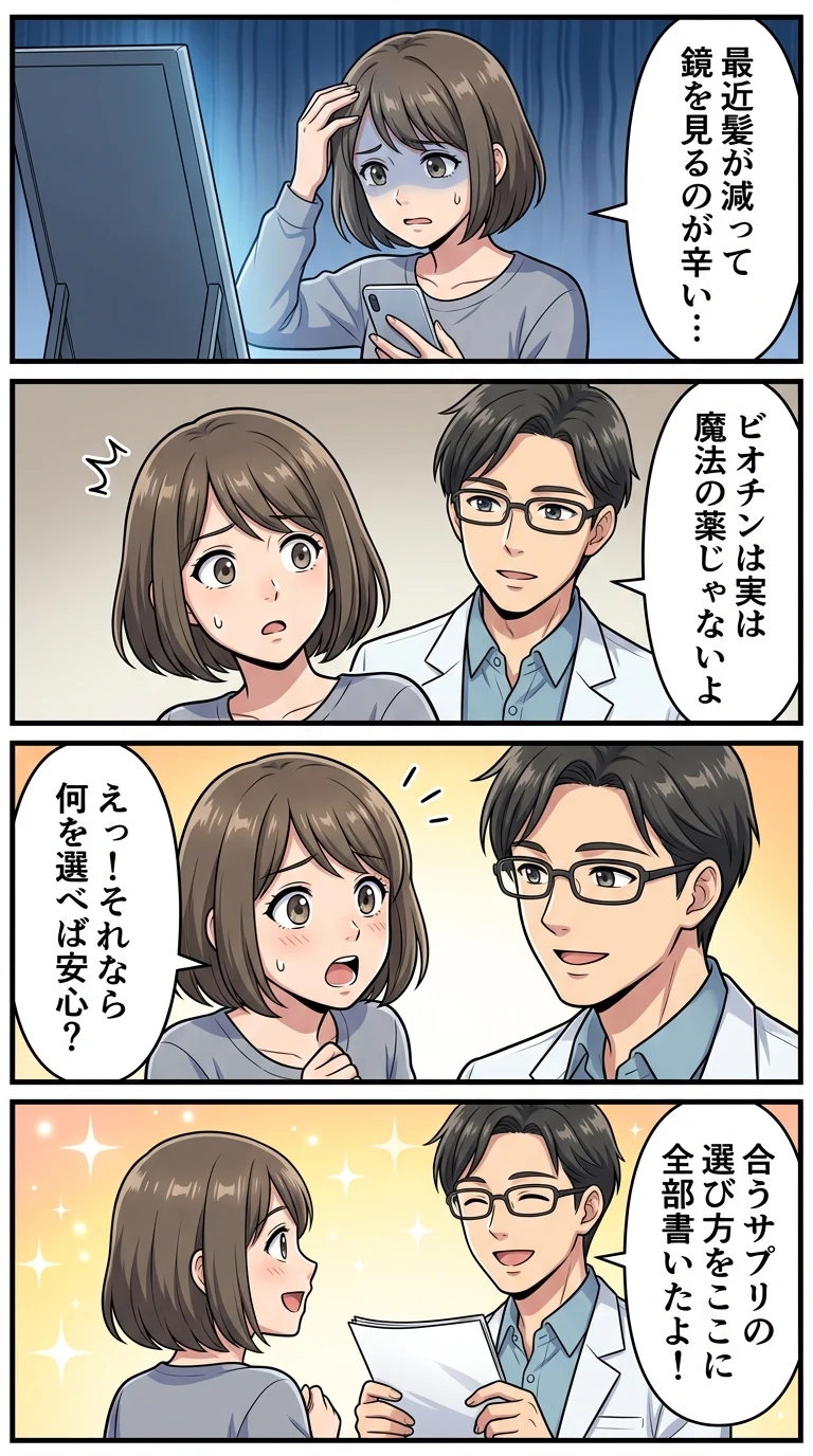ビオチンサプリ 髪