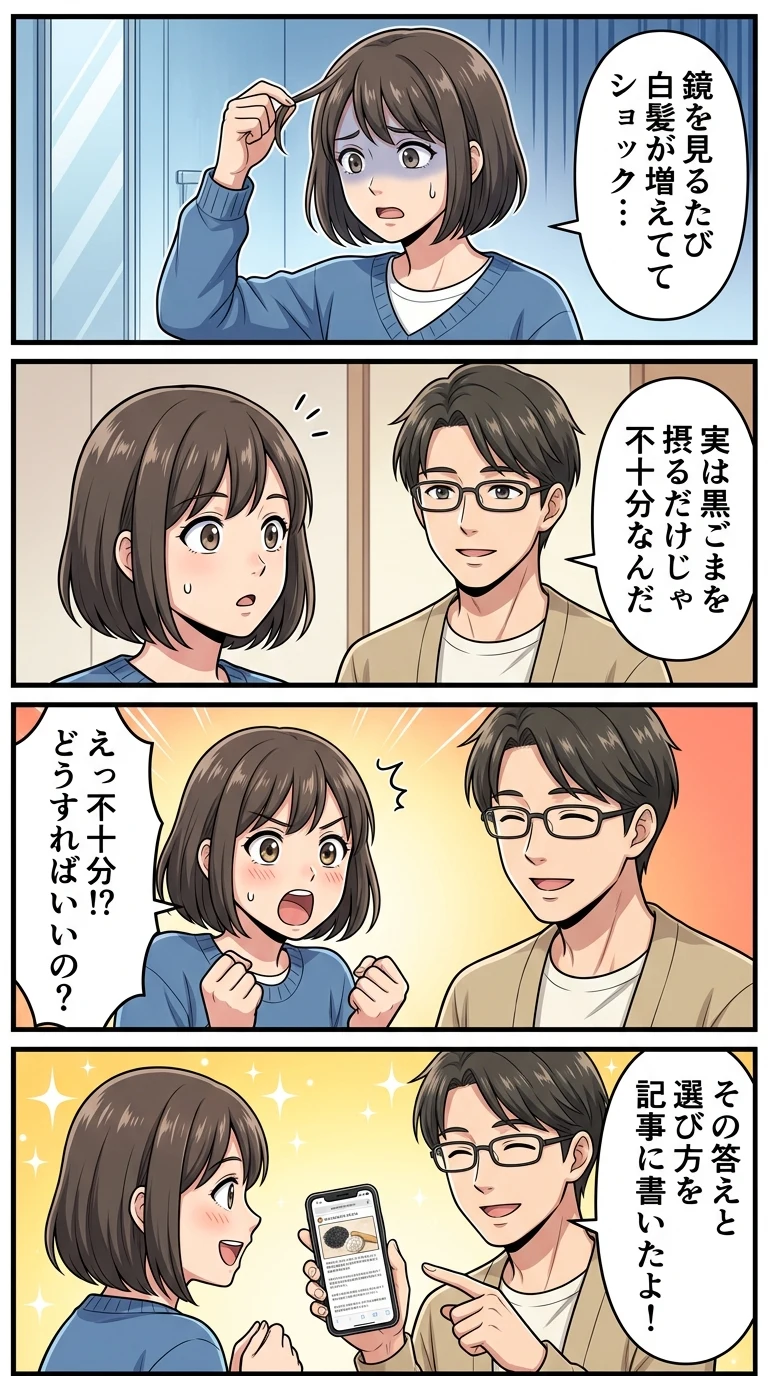 黒ごまエキス サプリ 白髪