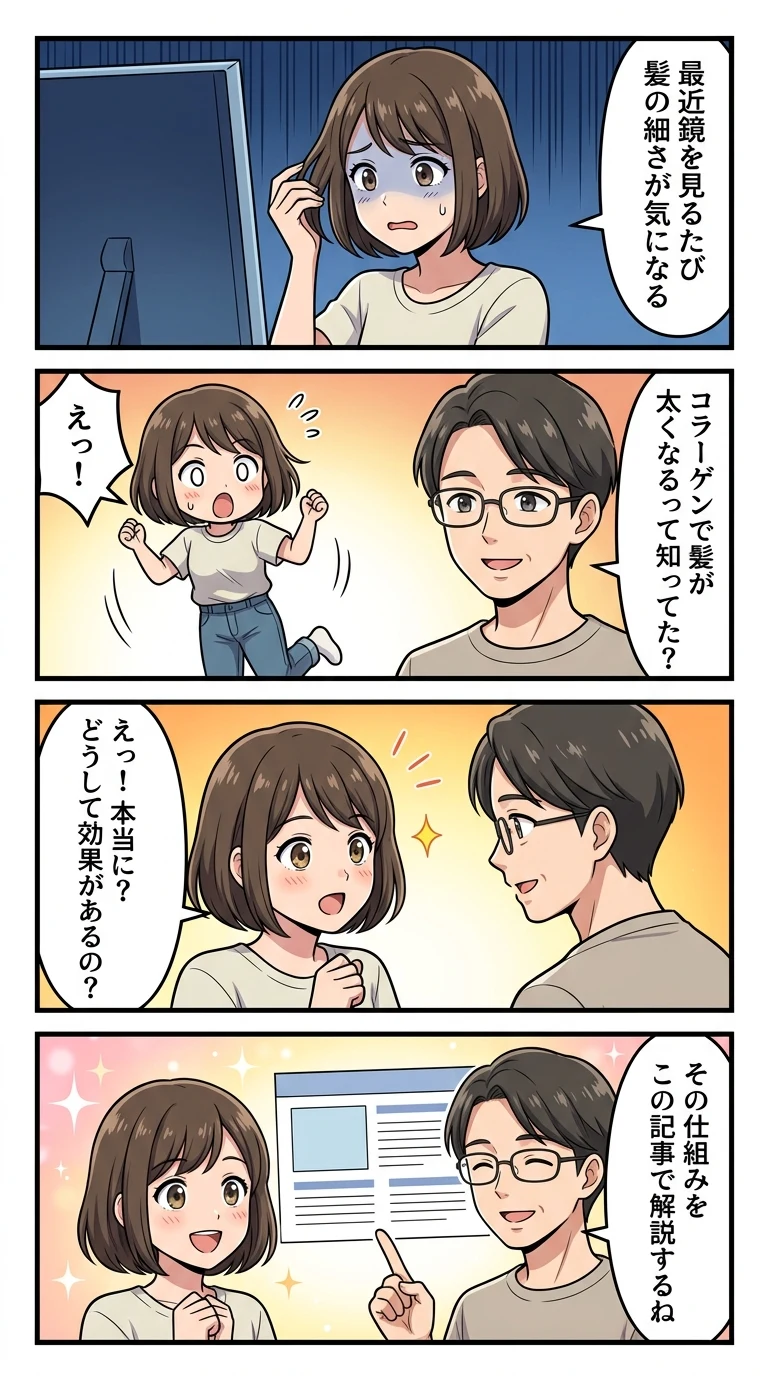 コラーゲンドリンク 髪 効果
