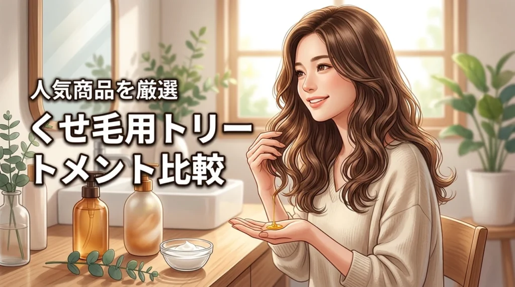 くせ毛におすすめの洗い流さないトリートメント人気商品（記事のアイキャッチ画像）
