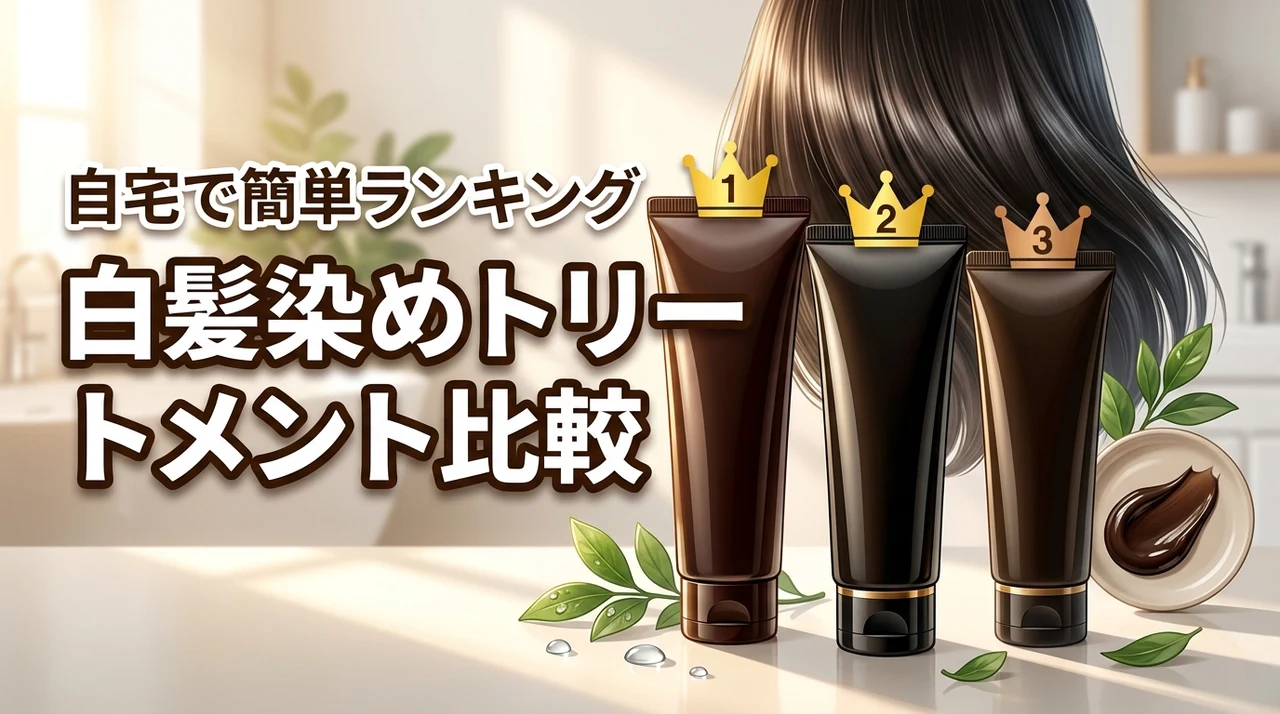 白髪染めトリートメントおすすめランキング自宅で簡単ケア（記事のアイキャッチ画像）