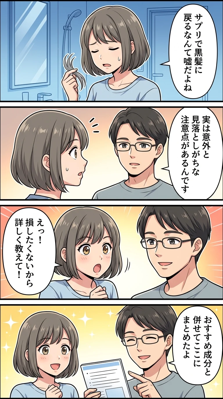 白髪 黒髪に戻った サプリ