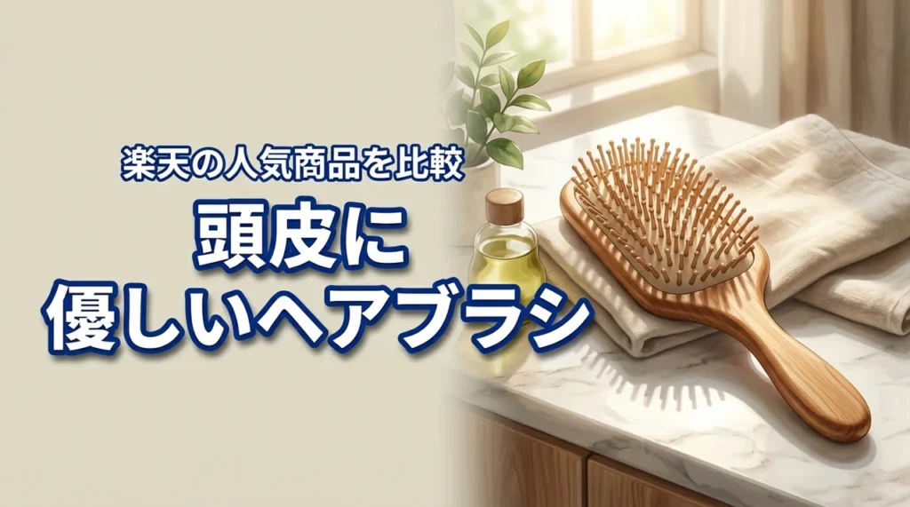 頭皮に優しいヘアブラシおすすめ楽天の人気商品を比較（記事のアイキャッチ画像）
