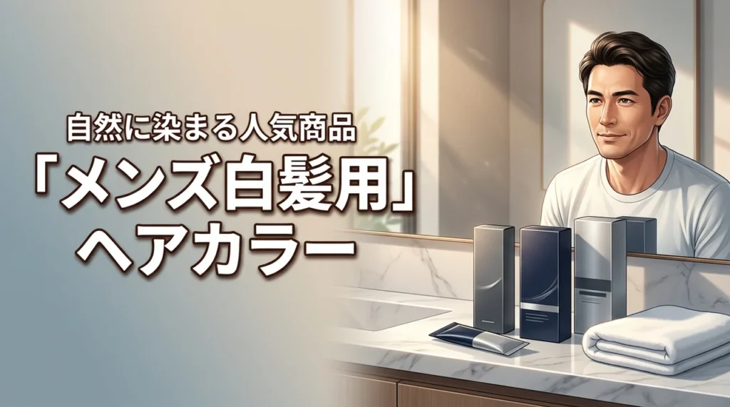 メンズ白髪用ヘアカラーおすすめ自然に染まる人気商品（記事のアイキャッチ画像）