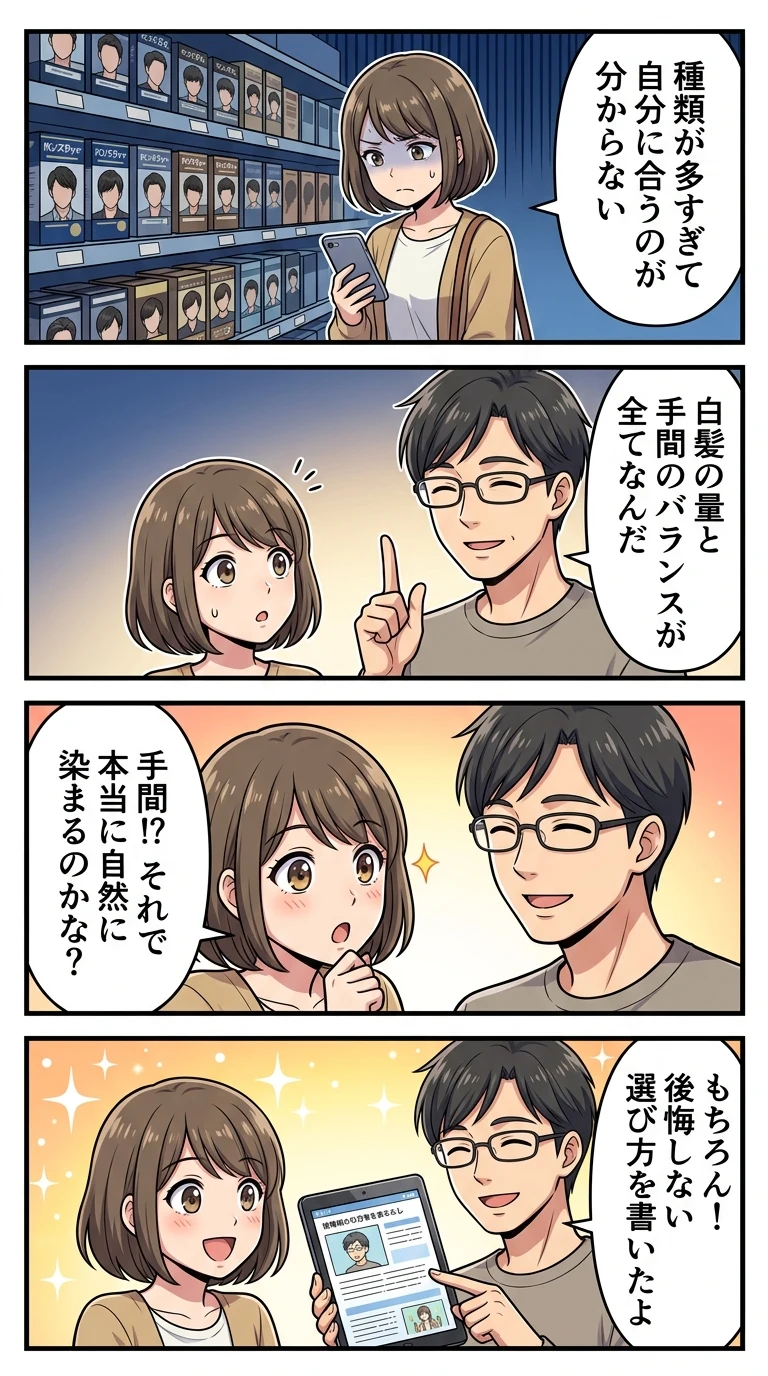 ヘアカラー 白髪用 メンズ おすすめ