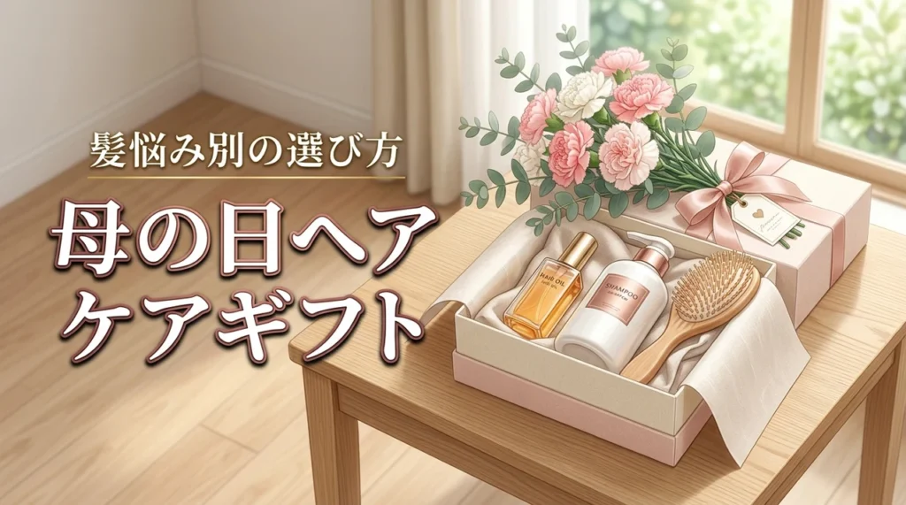 母の日に贈りたいヘアケアプレゼント髪悩みに寄り添う選び方（記事のアイキャッチ画像）