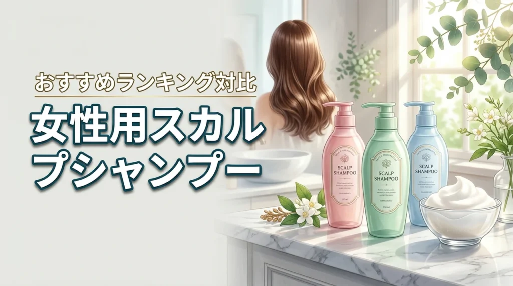 女性用スカルプシャンプーおすすめランキング頭皮環境を整える（記事のアイキャッチ画像）
