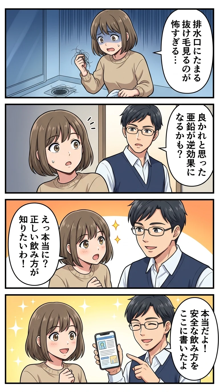 亜鉛サプリ 抜け毛 効果